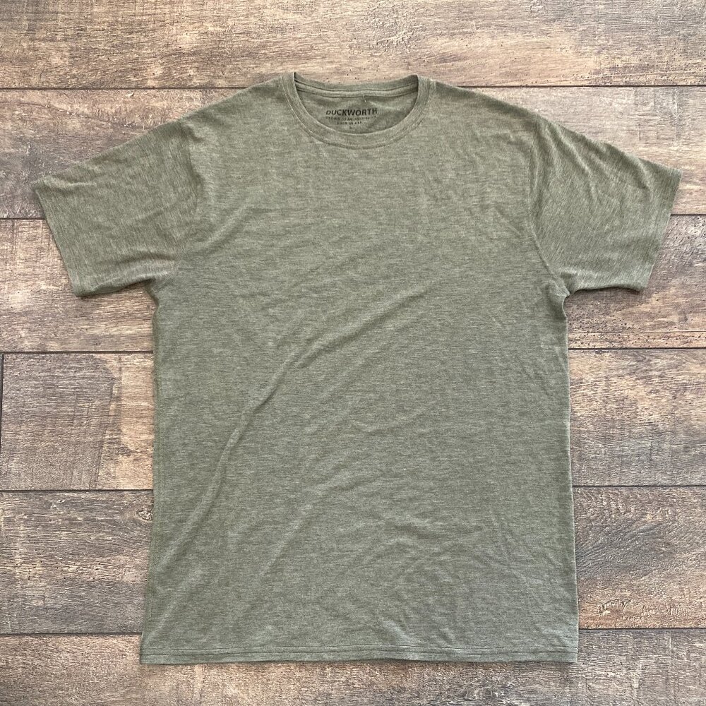 Duckworth Wool Vapor Tee Green size S; MADE IN USA